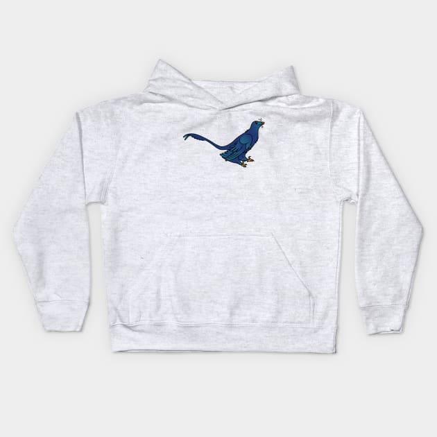 Cute Microraptor Kids Hoodie by saradrawspaleo